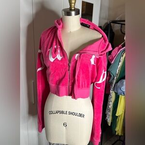 Juicy Couture Pink Crop Hoodie